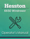 Hesston 6650 Windrower Manual Cover