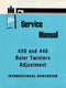 International 430 and 440 Baler Twisters Adjustment - Service Manual