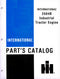 International Harvester 2504B Industrial Tractor Engine - Parts Catalog Cover