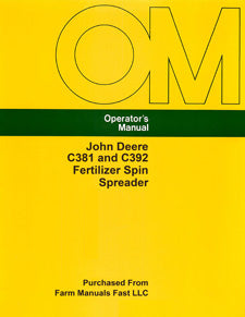 John Deere C381 & C392 Spin Spreader Parts Manual