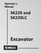 Kobelco SK220 and SK220LC Excavator Manual Cover