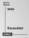 Kobelco SK60 Excavator - Service Manual Cover