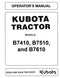Kubota B7410, B7510, and B7610 Tractor Manual