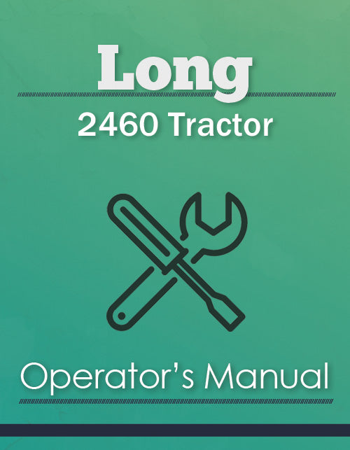 Long 2460 Tractor Manual Cover