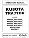 Kubota M4030, M4030DT, M5030, M5030DT, M6030, M6030DT, M7030, M7030DT, M8030, and M8030DT Tractor Manual