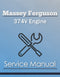 Massey Ferguson 374V Engine - Service Manual Cover