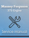 Massey Ferguson 375 Engine - Service Manual Cover