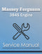 Massey Ferguson 384S Engine - Service Manual Cover