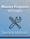 Massey Ferguson 393 Engine - Service Manual Cover