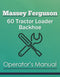 Massey Ferguson 60 Tractor Loader Backhoe Manual Cover