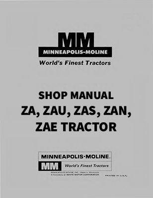 Minneapolis-Moline ZA, ZAU, ZAS, ZAE, and ZAN Tractor - Service