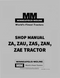 Minneapolis-Moline ZA, ZAU, ZAS, ZAE, and ZAN Tractor - Service Manual