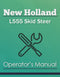 New Holland L555 Skid Steer Manual Cover