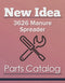 New Idea 3626 Manure Spreader - Parts Catalog Cover