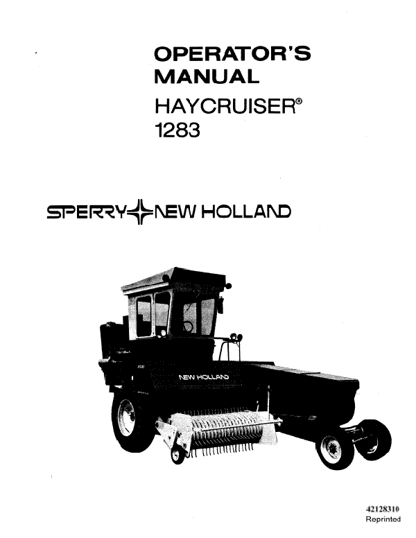 New Holland 1283 Haycruiser Manual