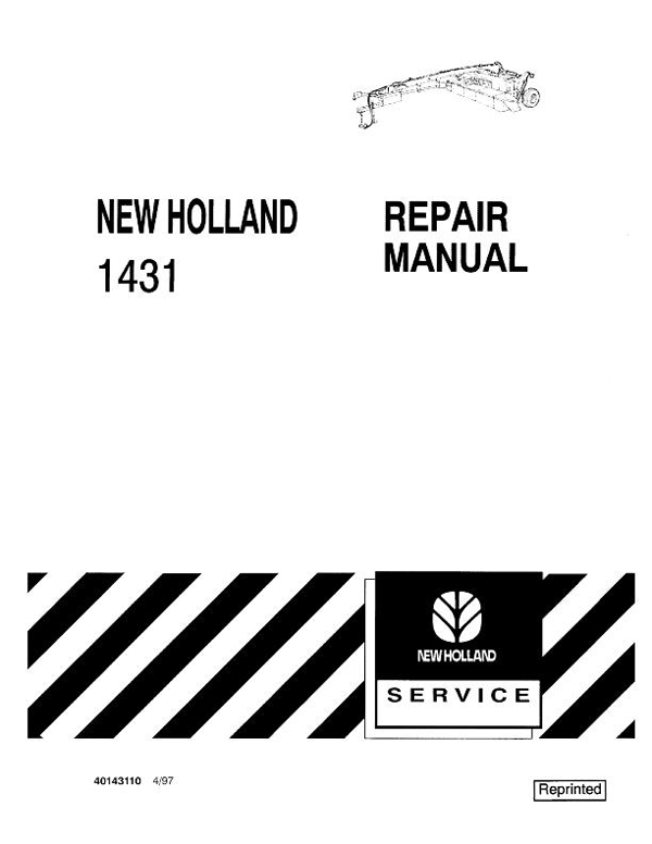 New Holland 1431 Disc Mower - Service Manual