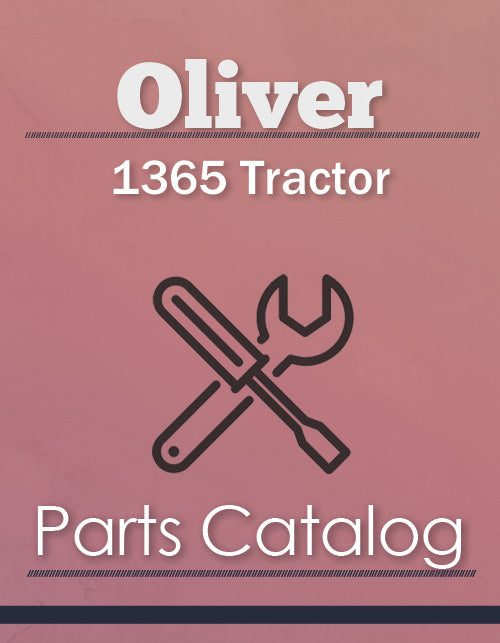 Oliver 1365 Tractor - Parts Catalog Cover