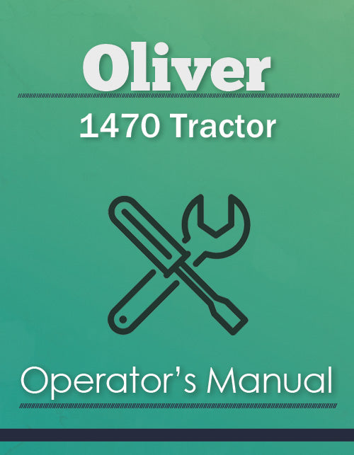 Oliver 1470 Tractor Manual Cover