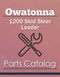 Owatonna 1200 Skid Steer Loader - Parts Catalog Cover