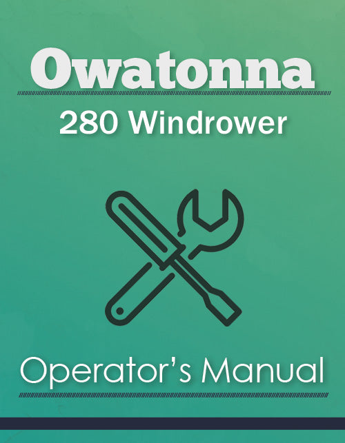 Owatonna 280 Windrower Manual Cover