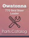 Owatonna 770 Skid Steer Loader - Parts Catalog Cover