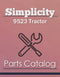 Simplicity 9523 Tractor - Parts Catalog Cover