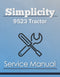 Simplicity 9523 Tractor - Service Manual Cover