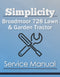 Simplicity Broadmoor 728 Lawn & Garden Tractor - Service Manual Cover