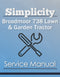 Simplicity Broadmoor 738 Lawn & Garden Tractor - Service Manual Cover
