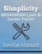 Simplicity BROADMOOR Lawn & Garden Tractor - Service Manual Cover