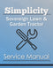Simplicity Sovereign Lawn & Garden Tractor - Service Manual Cover