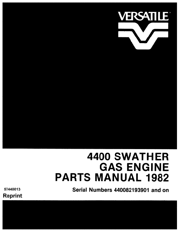 Versatile 4400 Swather - Parts Catalog