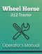 Wheel Horse 312 Tractor Manual Cover
