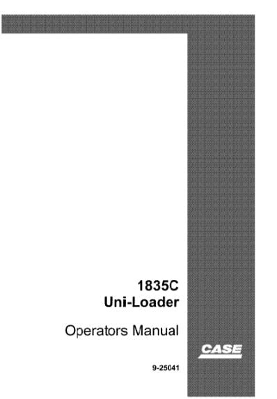 Case 1835C Skid-Steer Manual