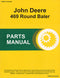 JD 469 Round Baler - Parts Catalog