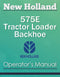 New Holland 575E Tractor Loader Backhoe Manual