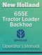 New Holland 655E Tractor Loader Backhoe Manual