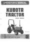 Kubota B8200 Tractor Manual