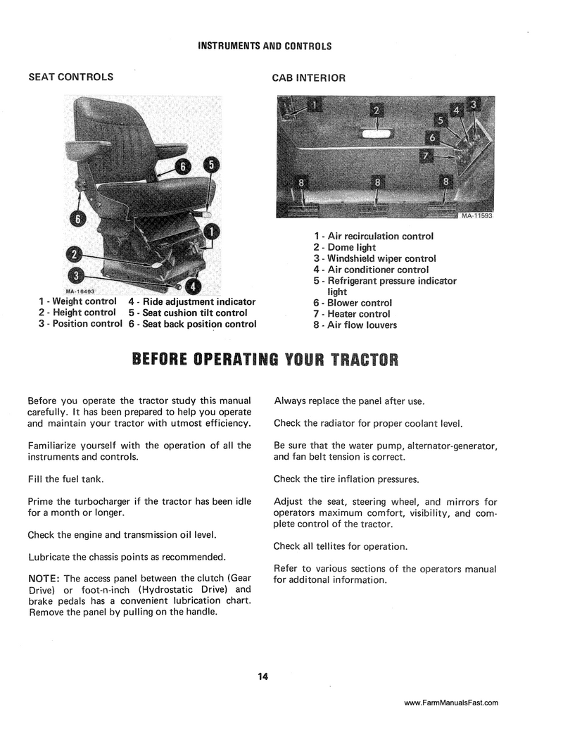 International 886, 986, 1086, 1486, 1586, and Hydro-186 Tractor - Operator's Manual