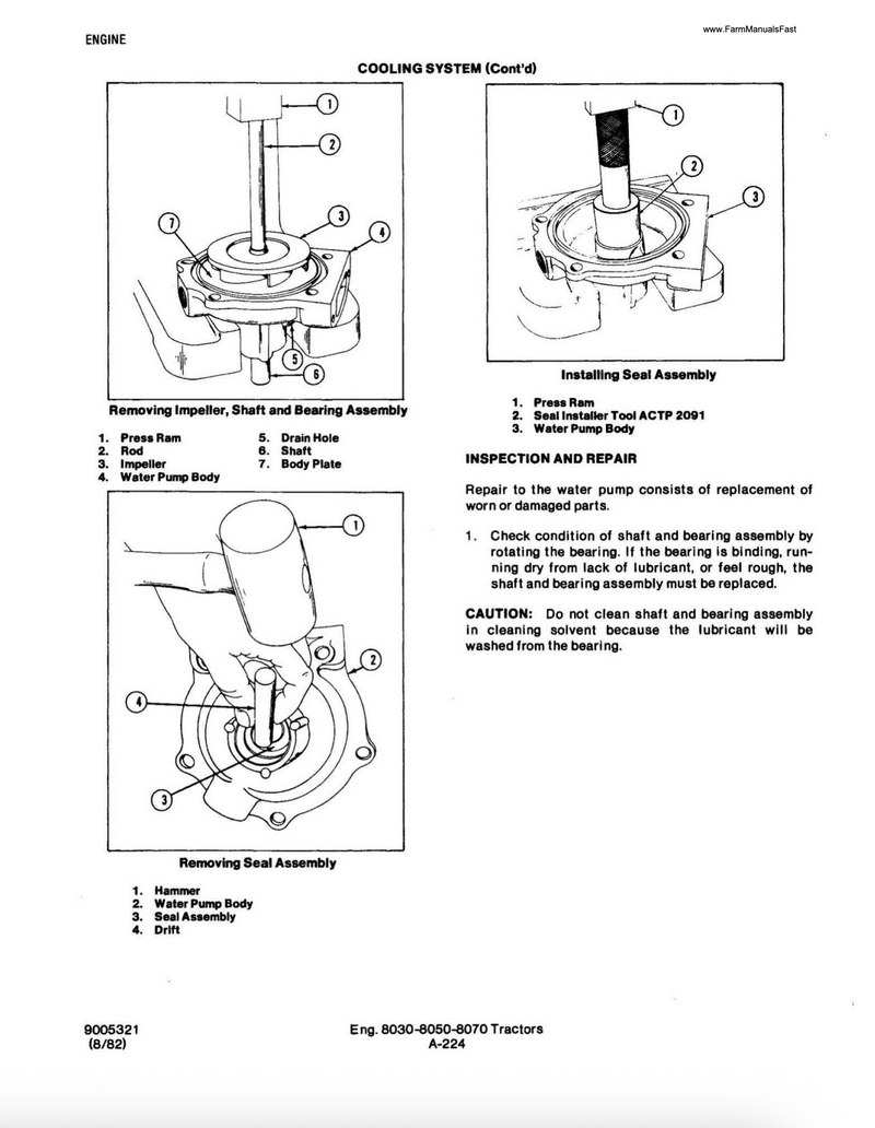 Allis-Chalmers 8010, 8030, 8050, and 8070 Tractors  - COMPLETE SERVICE MANUAL