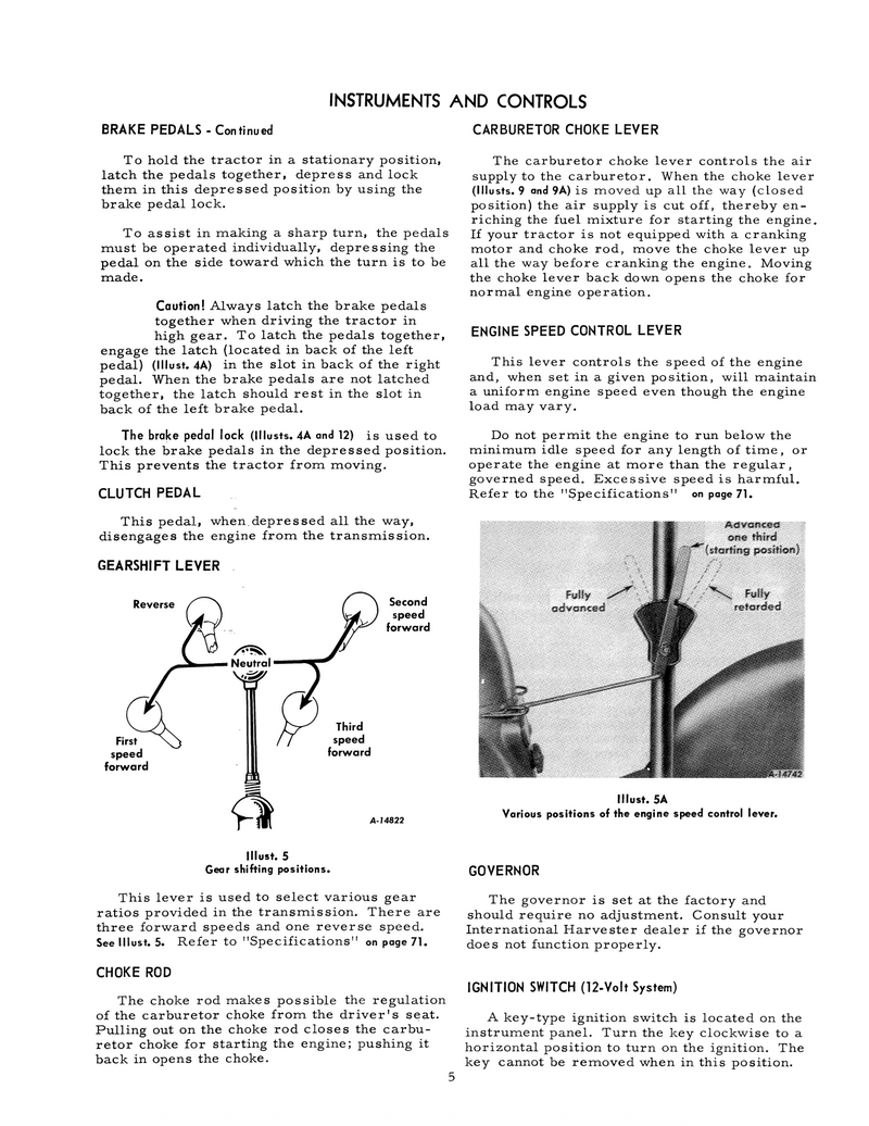 International Harvester Farmall Cub Tractor - Operator's Manual
