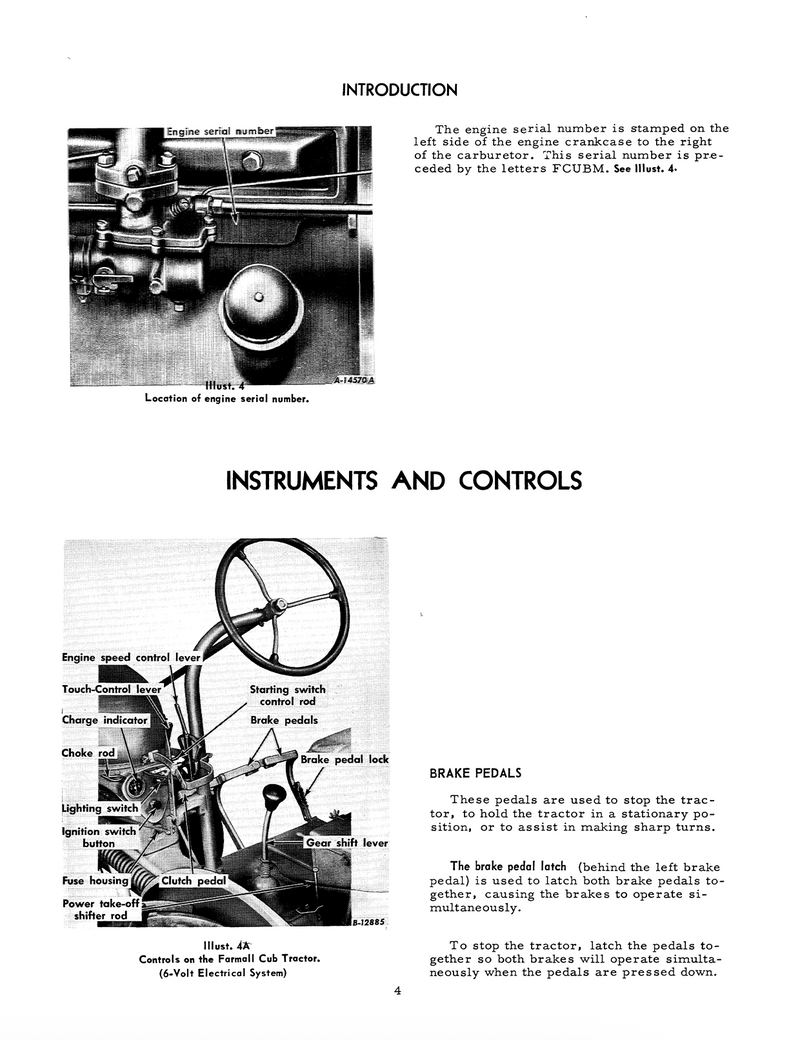 International Harvester Farmall Cub Tractor - Operator's Manual