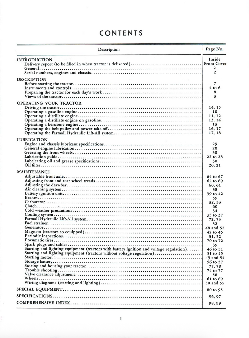 International Farmall H and HV Tractor Manual - Operator's Manual