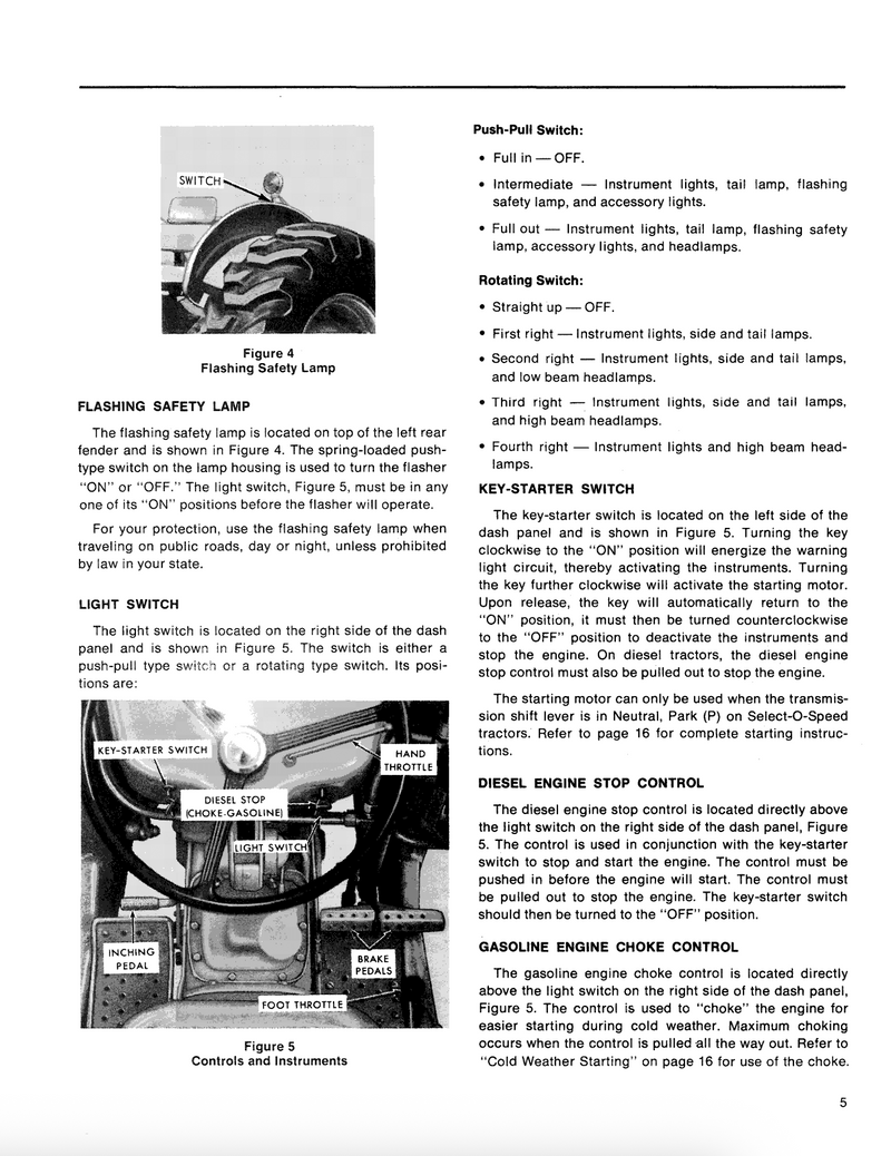 Ford 3400, 3500, 3550, 4400, and 4500 Industrial Tractor - Operator's Manual