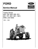 Ford 541, 640, 641, 740, 741, 771, 820, 841, 850, 860, 940, 950, 960, 941, 1811, 1821, 1841, 1871, 1881, 2000, and 4000 Tractor - Service Manual