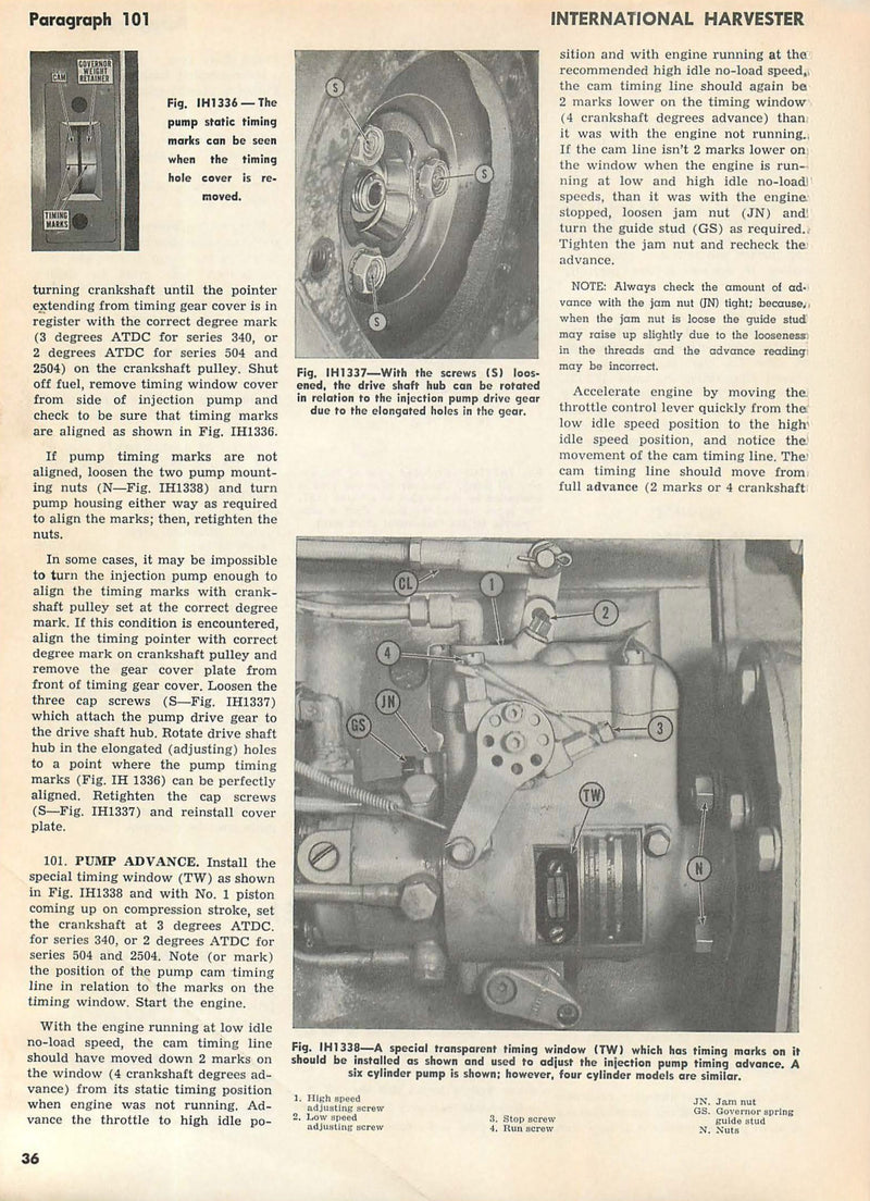 International 330, 340, 504, and 2504 Tractor - Service Manual