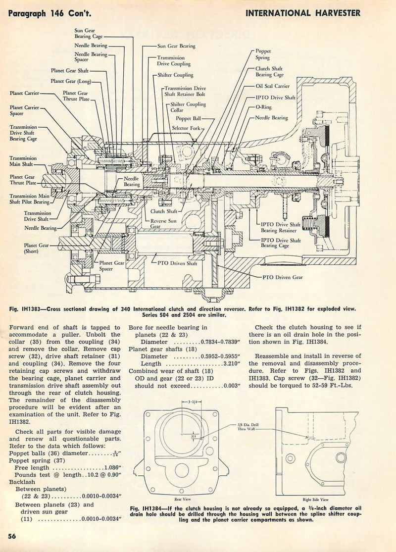 International 330, 340, 504, and 2504 Tractor - Service Manual