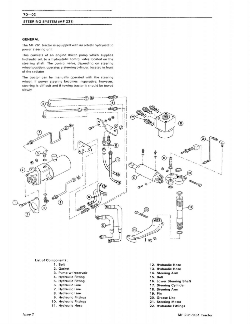 Massey Ferguson 231 and 261 Tractor - COMPLETE Service Manual