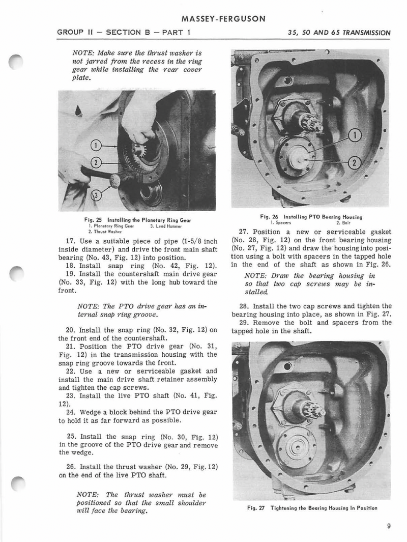 Massey Ferguson 35 and 50 Tractor - Service Manual