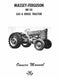 Massey Ferguson 50 Gas and Diesel Tractor Manual